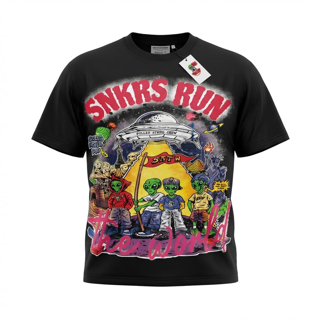 Aliens SNKRS Run The World Tee - front