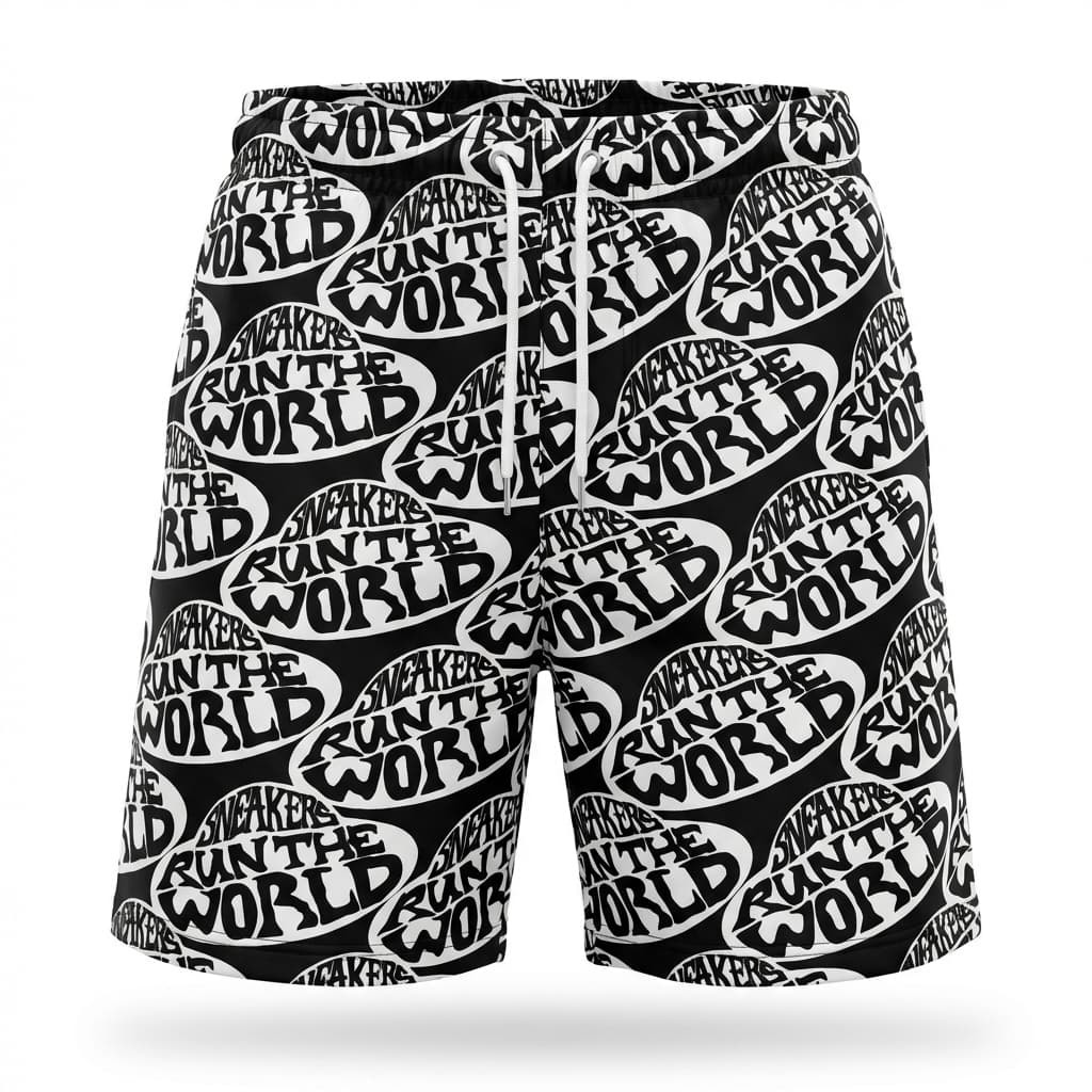 SRTW Oval Shorts - Black - front