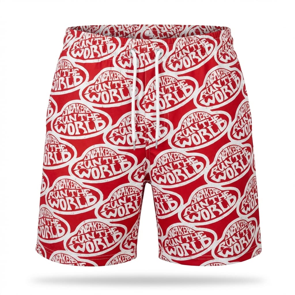 SRTW Oval Shorts - Red - front